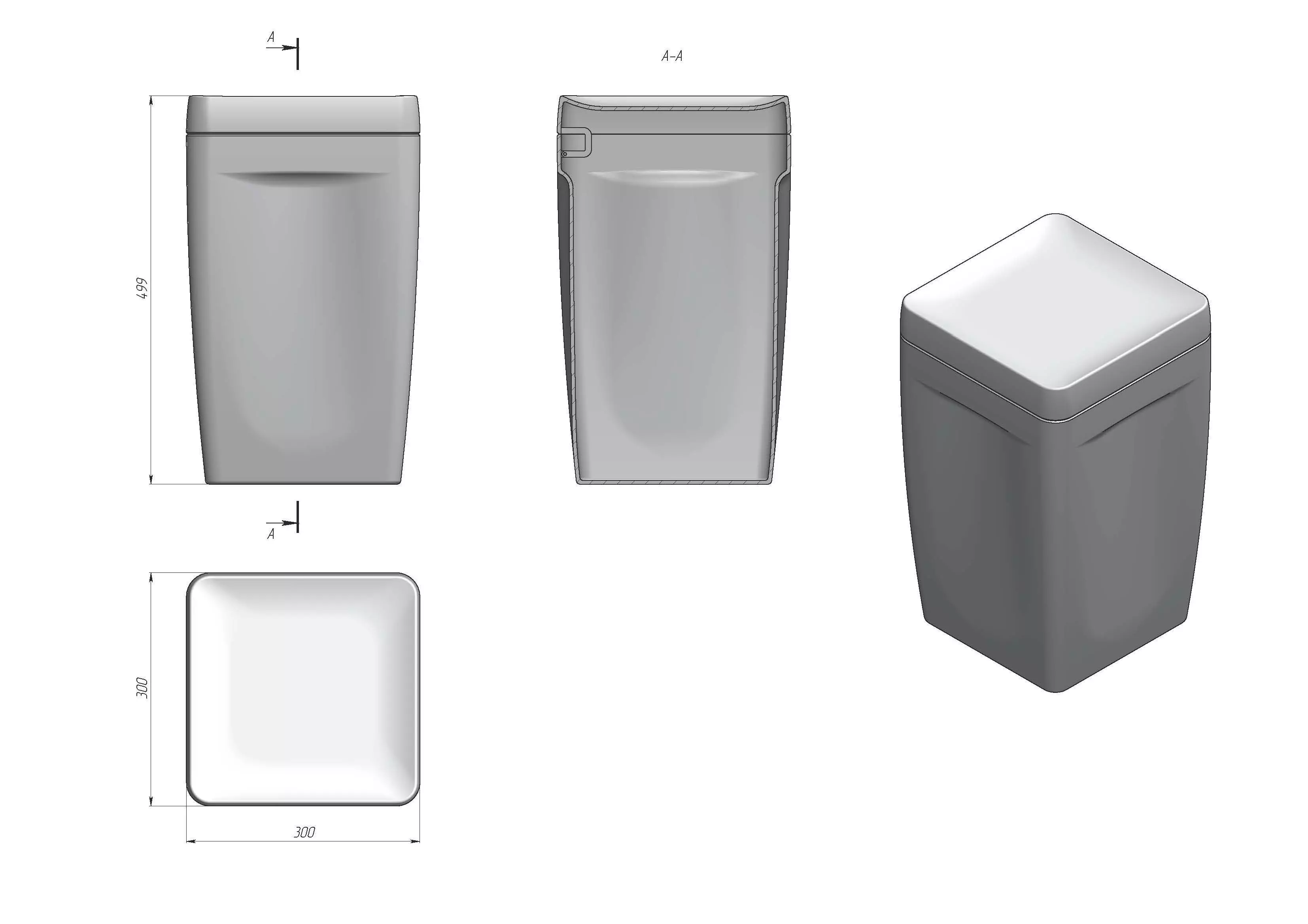Trash box Free 3D print model