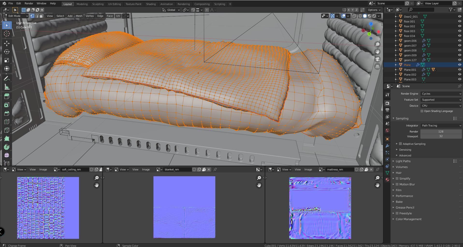 Sci-fi badroom unreal 5 scene 3D model_13