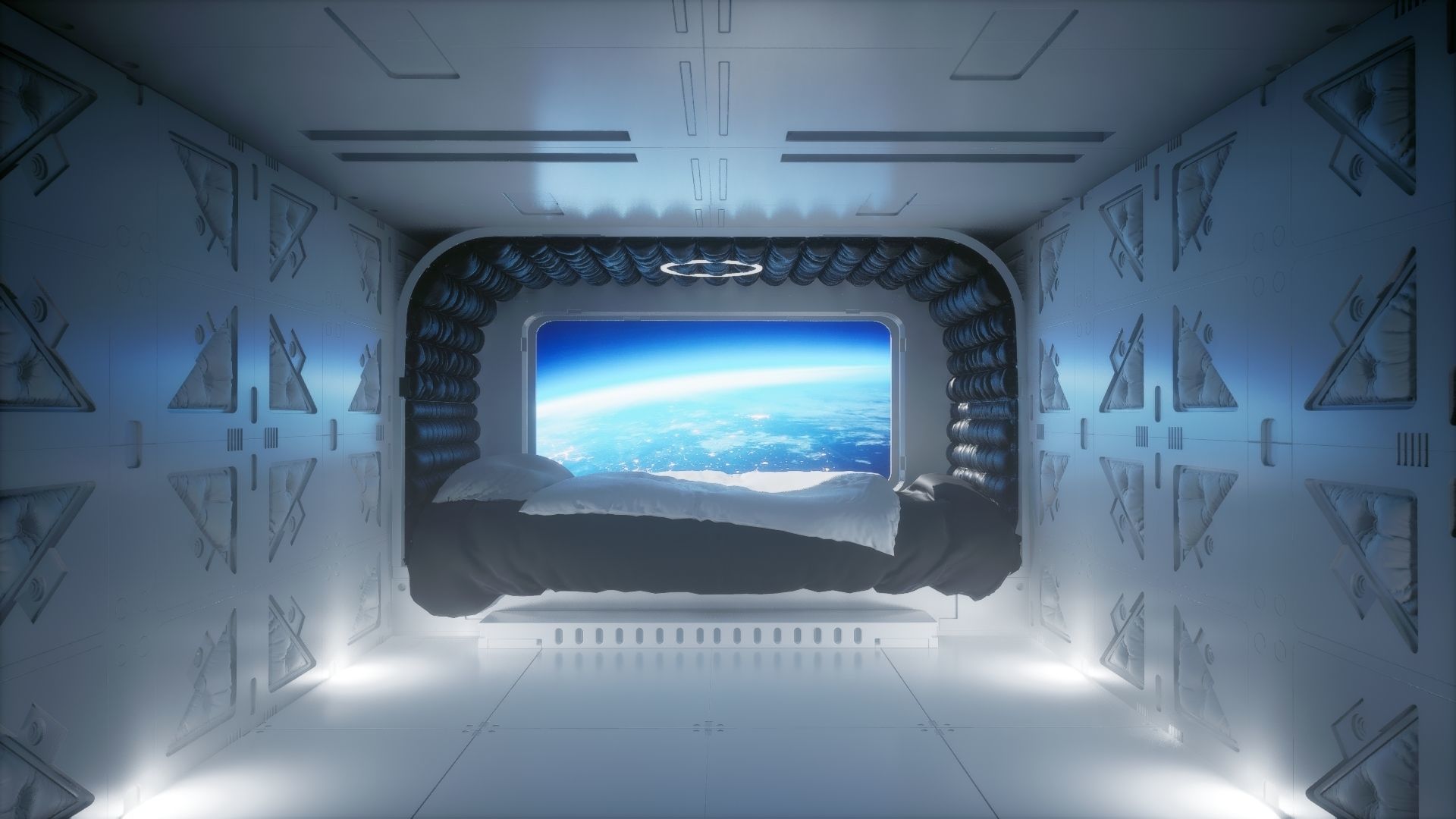 Sci-fi badroom unreal 5 scene 3D model_2