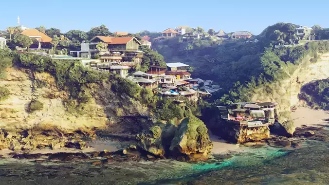 Bali Uluwatu Cliff Photogrammetry Scanned 3D model