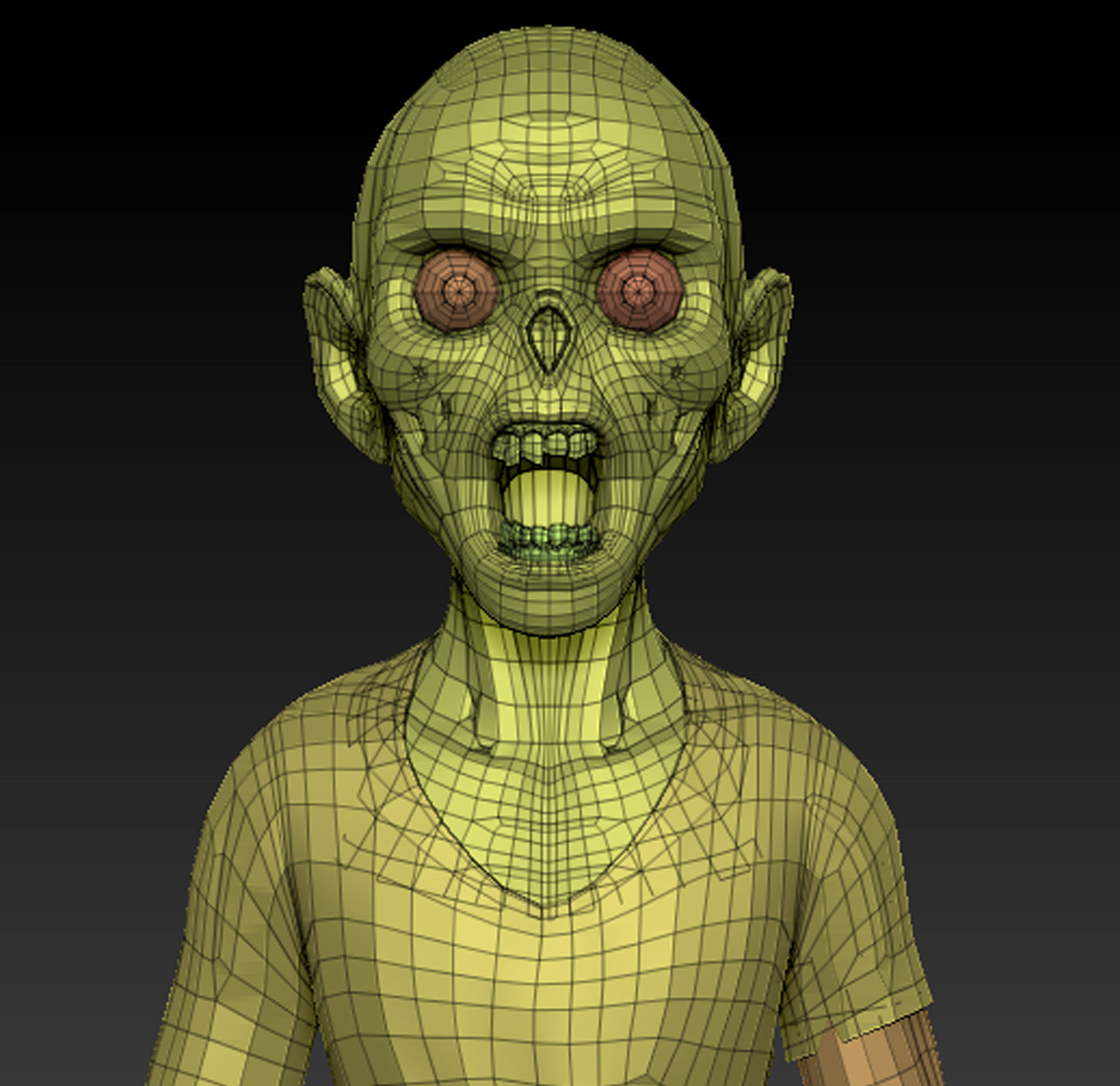 Zombie Cartoon Model Low-poly 3D model_10