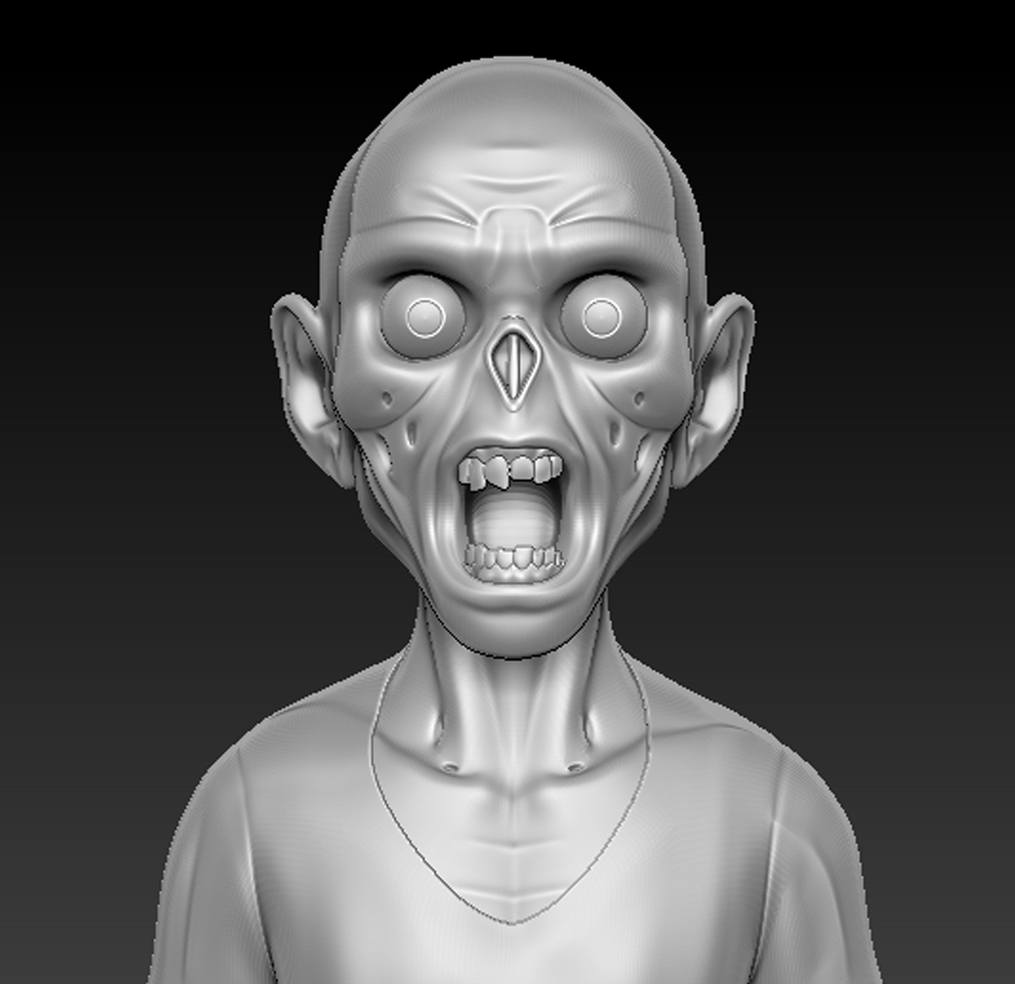 Zombie Cartoon Model Low-poly 3D model_7