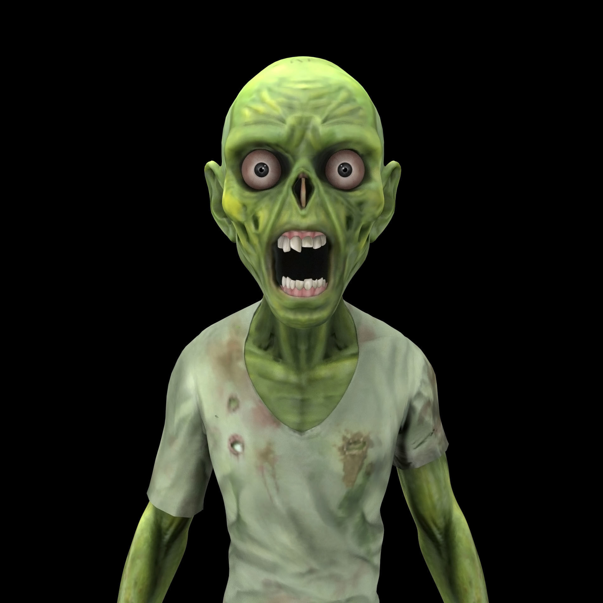 Zombie Cartoon Model Low-poly 3D model_5
