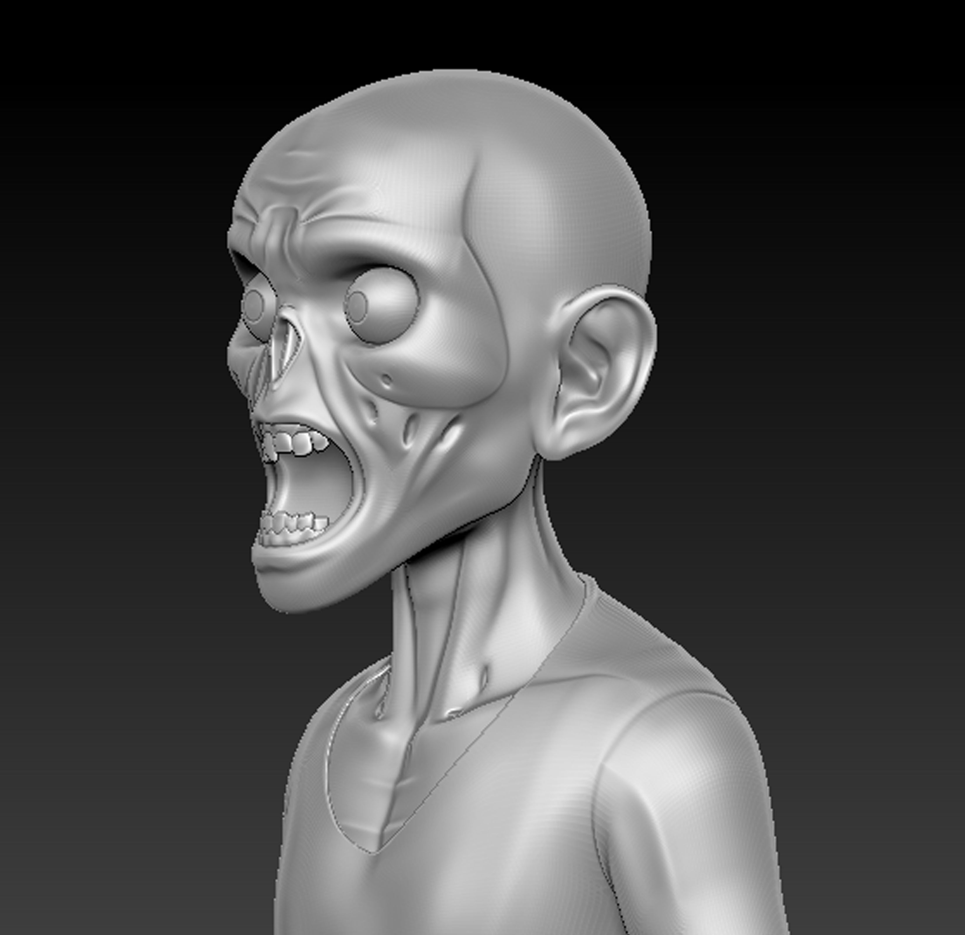 Zombie Cartoon Model Low-poly 3D model_8