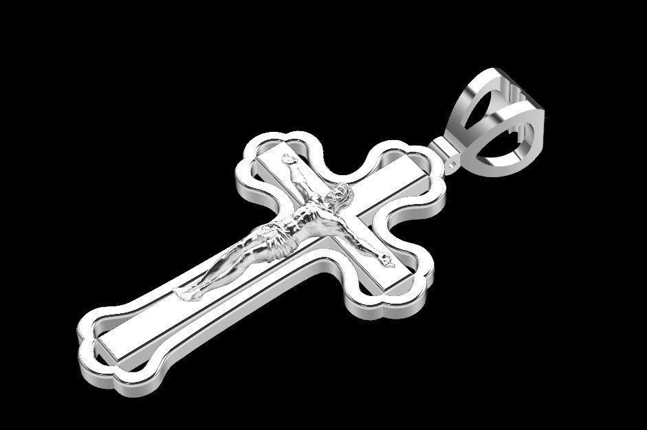 Pendant od71 cross  3D print model_13
