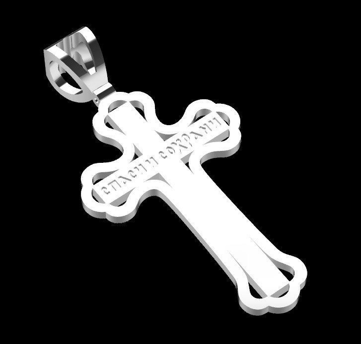 Pendant od71 cross  3D print model_16