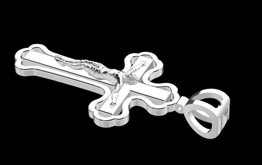Pendant od71 cross  3D print model_17