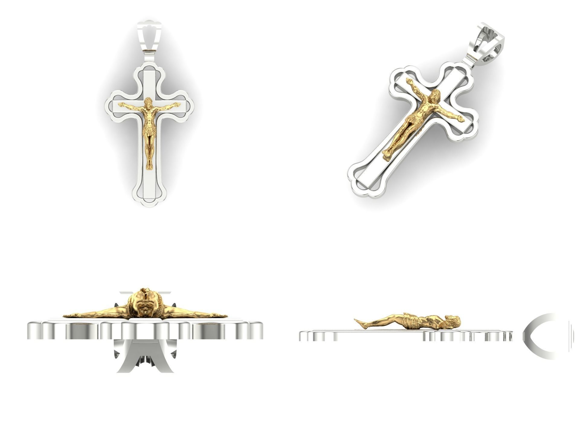 Pendant od71 cross  3D print model_8