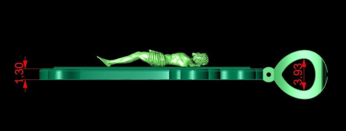 Pendant od71 cross  3D print model_5