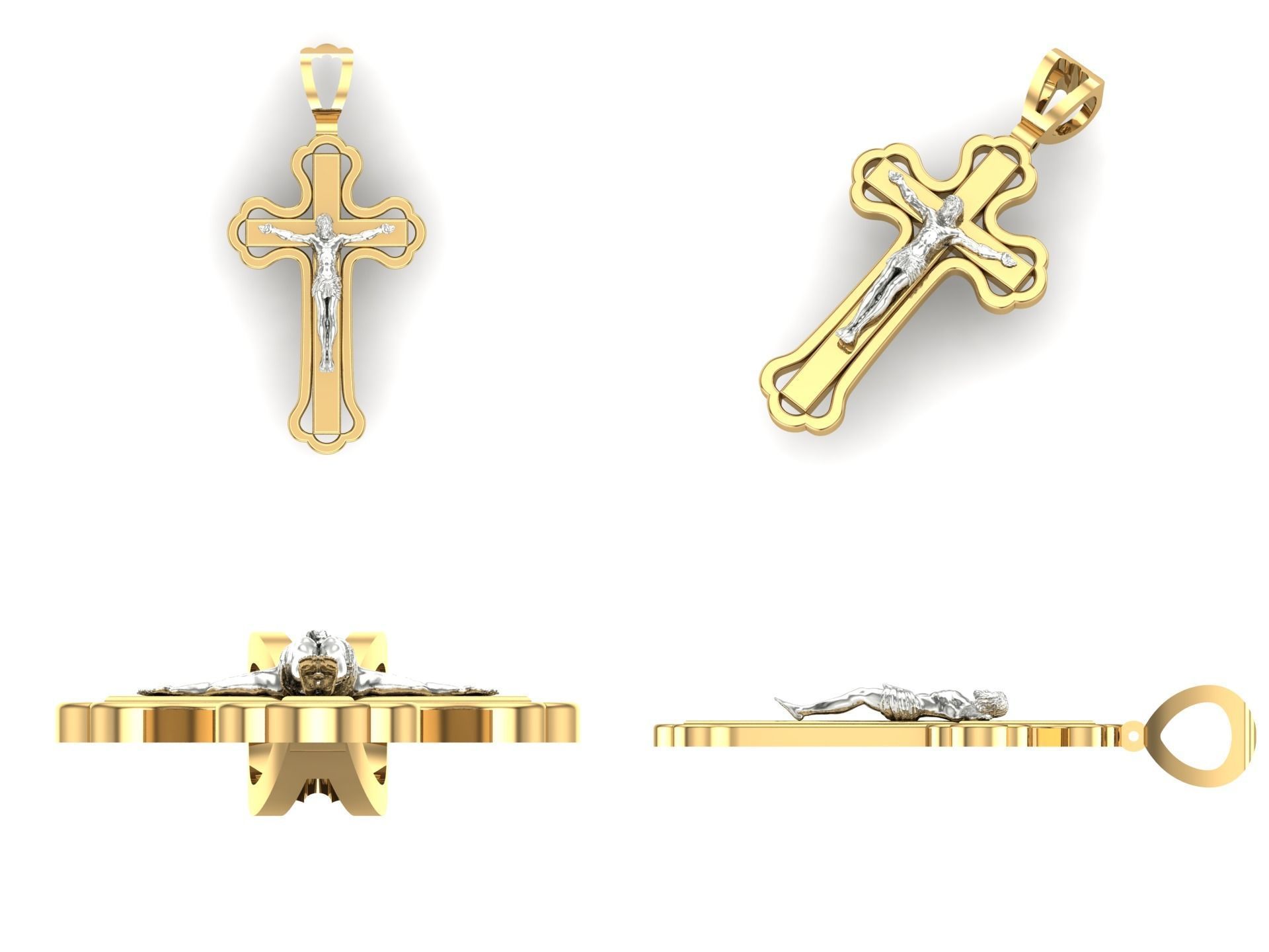 Pendant od71 cross  3D print model_4