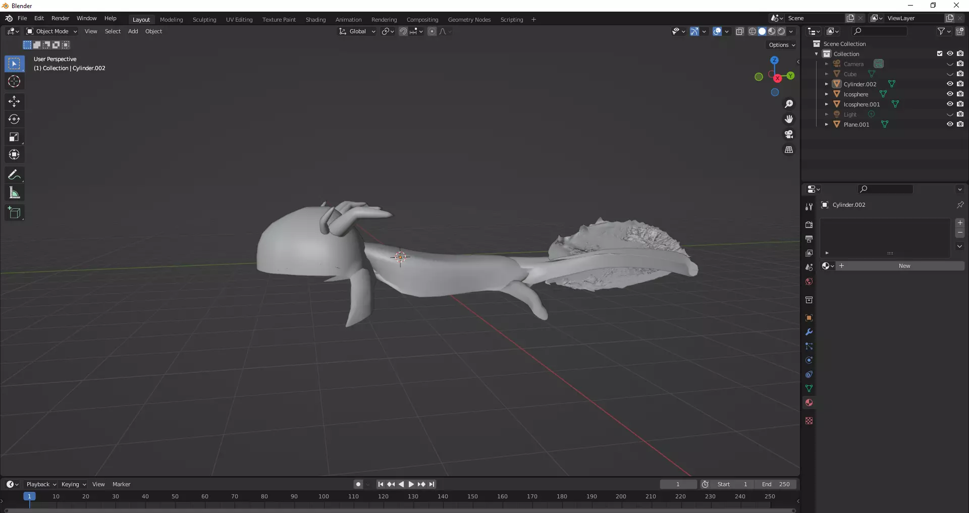 Oxolotl Low poly fish Free 3D model_0