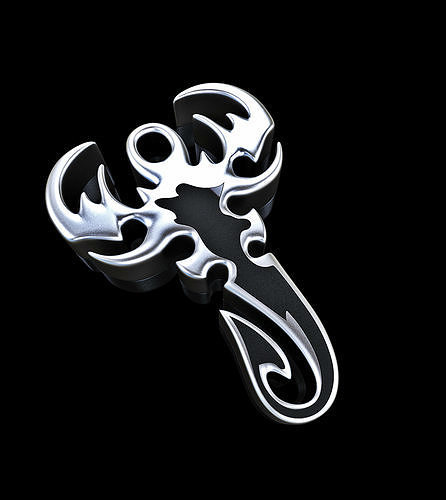scorpion with enamel big pendant 3D print model