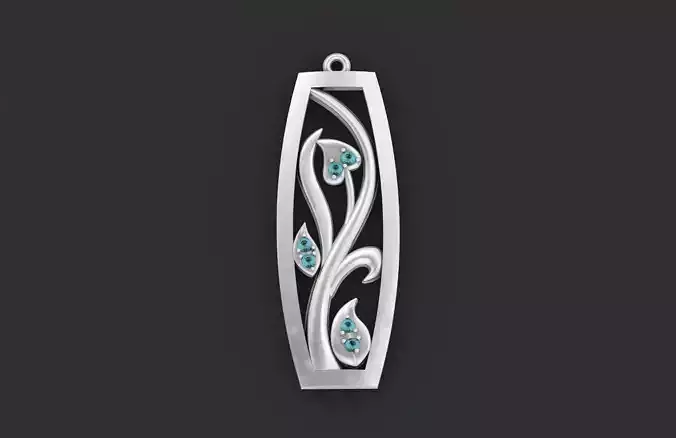 flora pendant plant branch with leaves