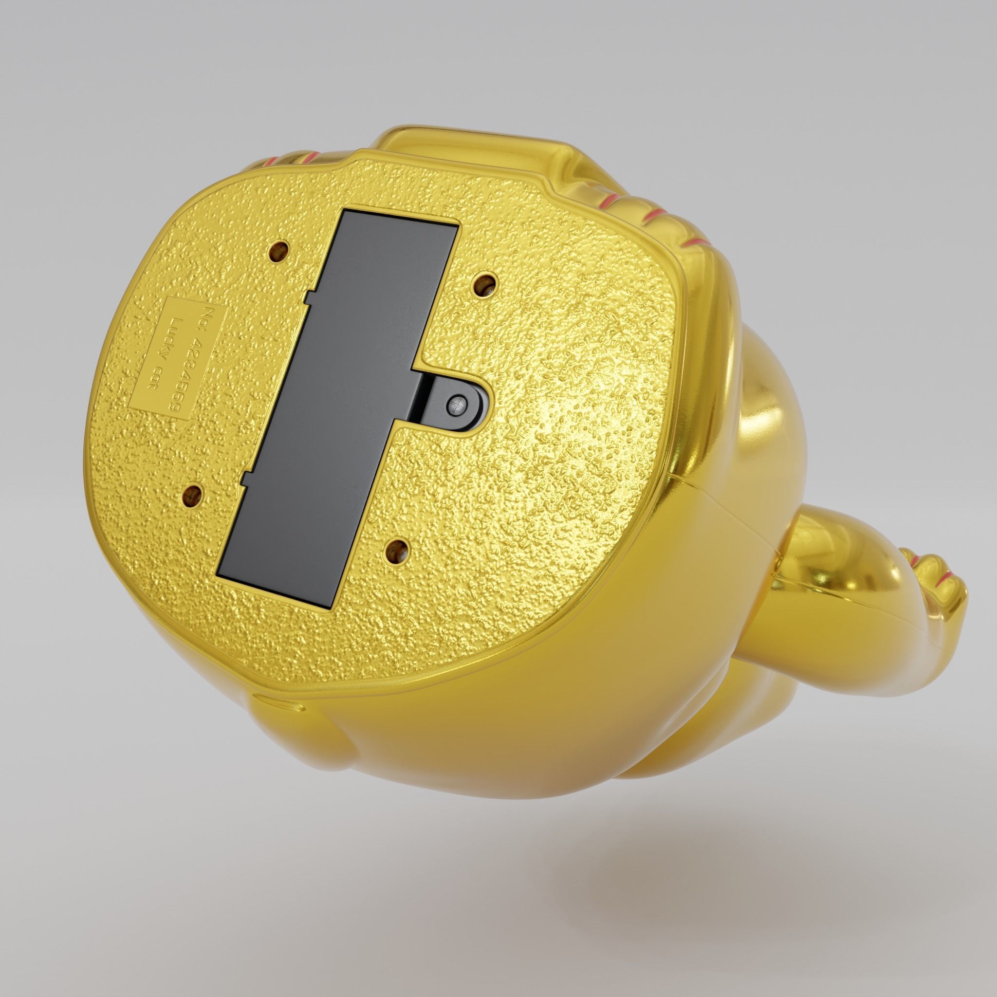 Maneki neko Lucky cat Low-poly 3D model_9