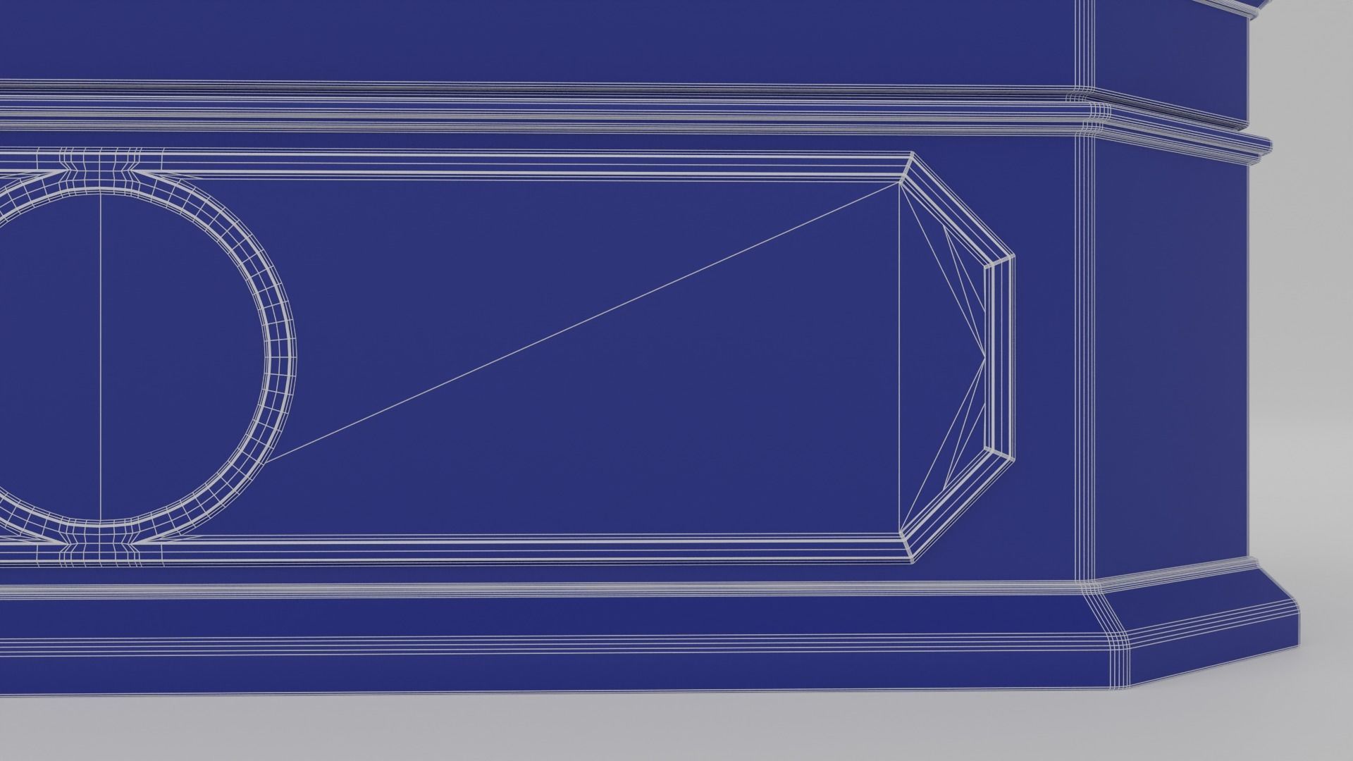 Antique rectangular jewellery box with gold plated ornate S Low-poly 3D model_14