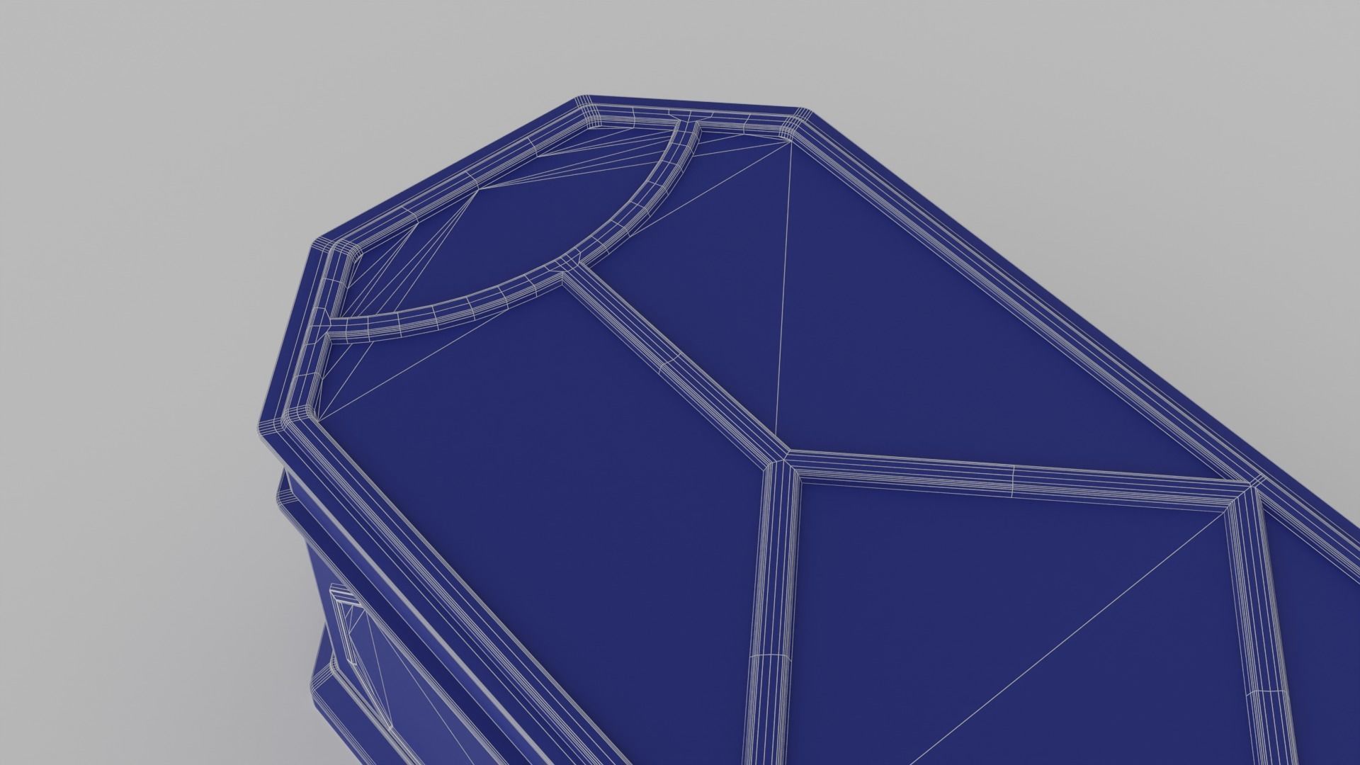 Antique rectangular jewellery box with gold plated ornate S Low-poly 3D model_13