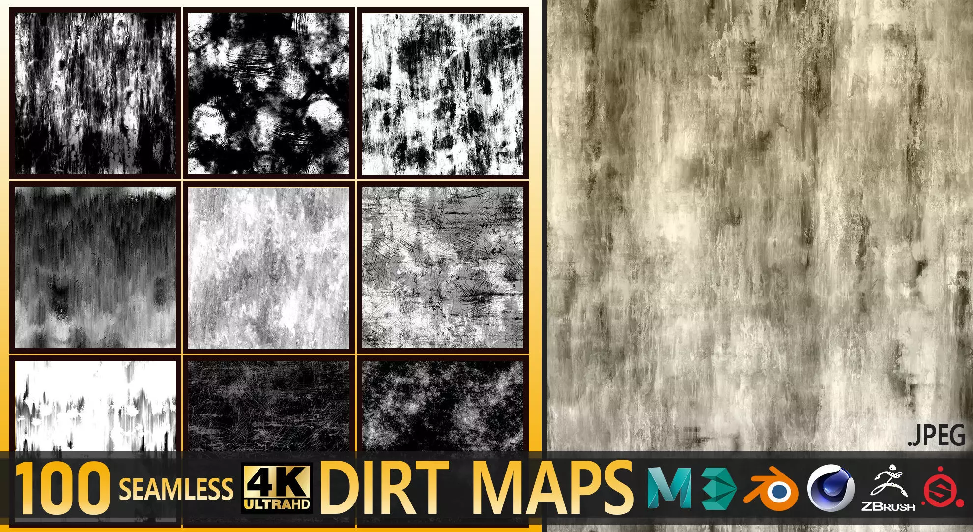 100 Seamless 4K Dirt Maps Texture