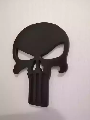 3d stl punisher skull badge  for 3d printing