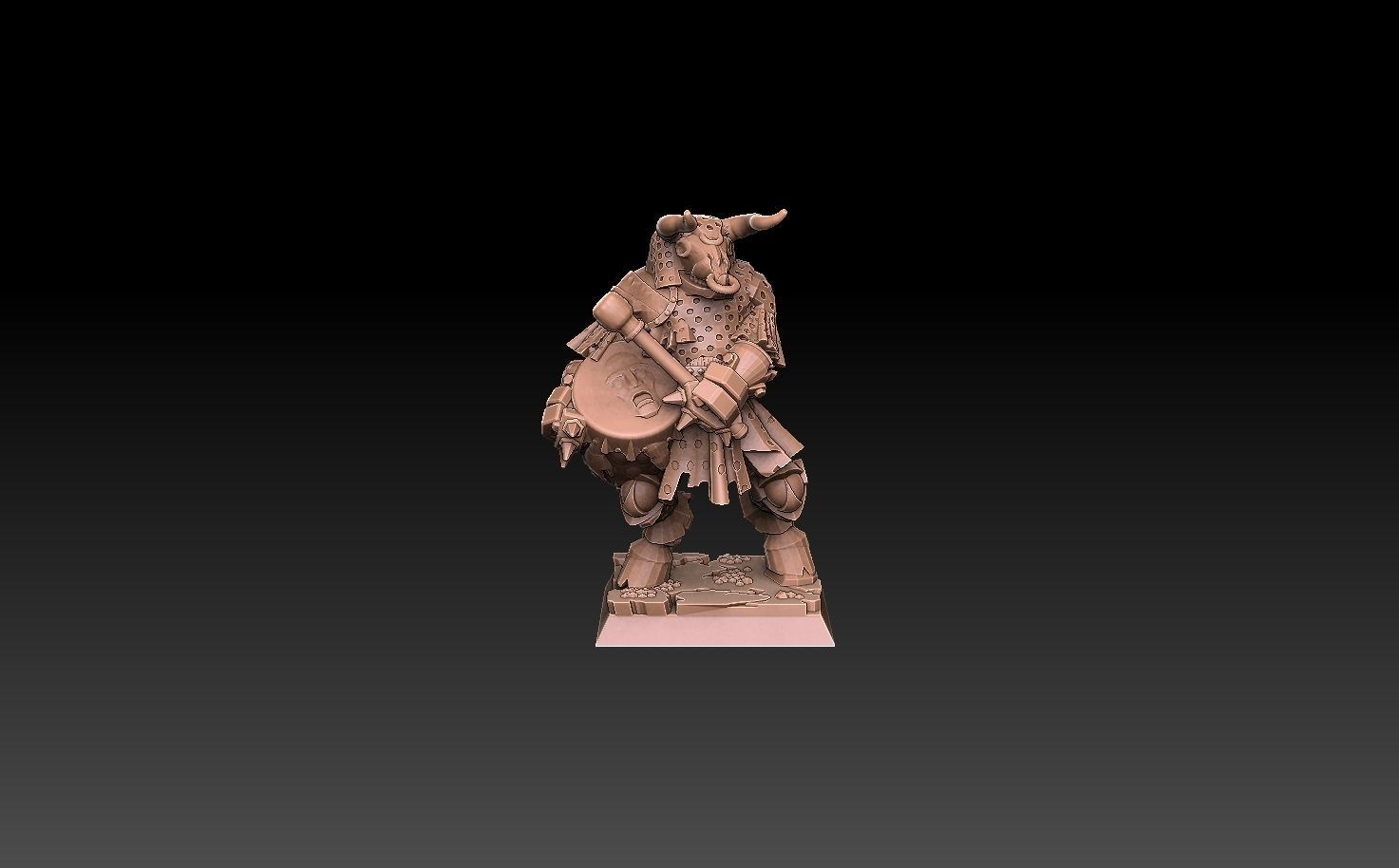 Undead Beastmen Chain Mail Swordsmen 3D print model_7