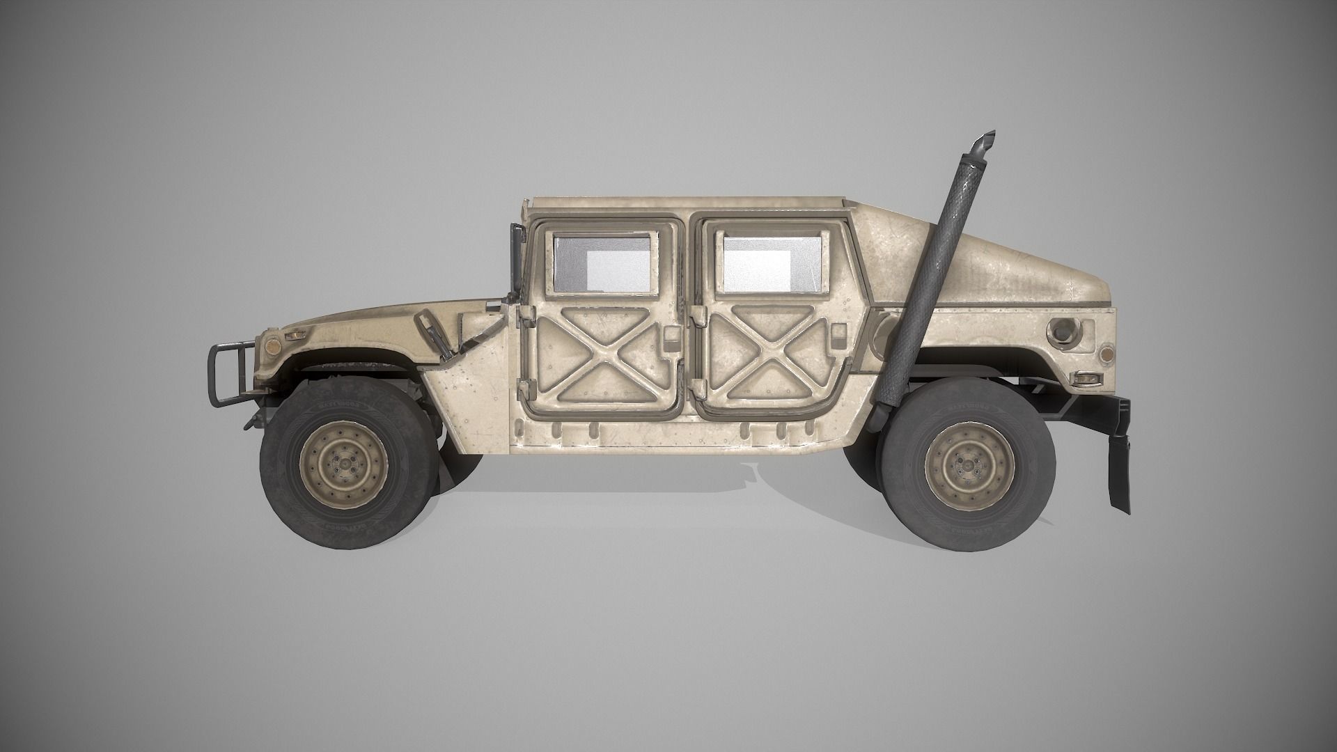 Humvee 3D LowPoly Game Model Low-poly 3D model_2
