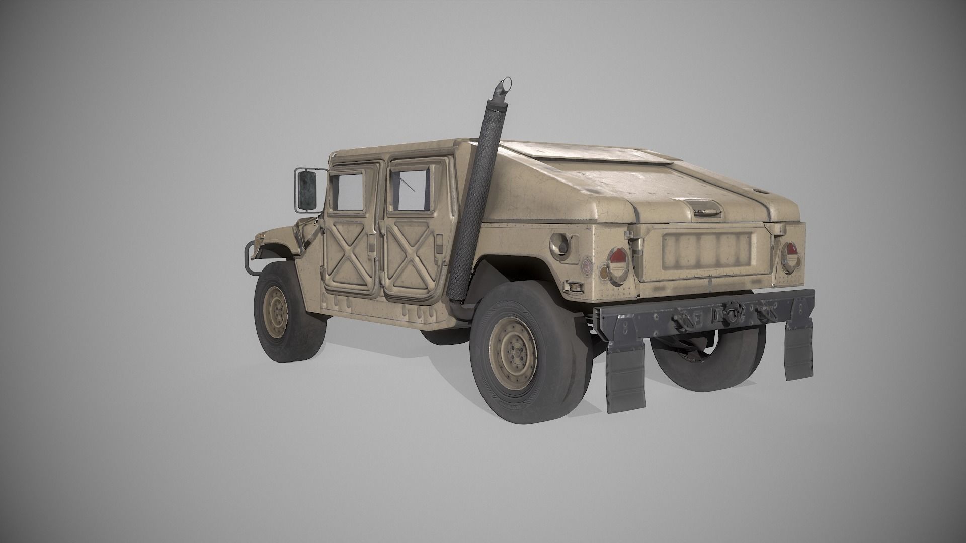 Humvee 3D LowPoly Game Model Low-poly 3D model_3