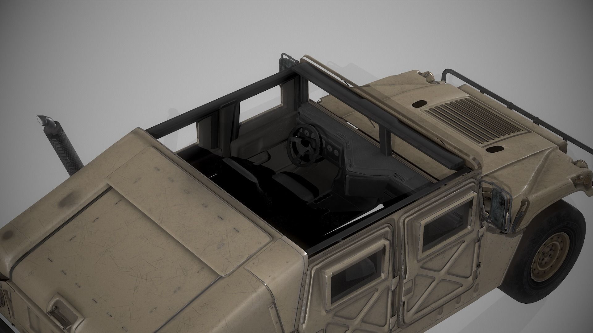 Humvee 3D LowPoly Game Model Low-poly 3D model_11