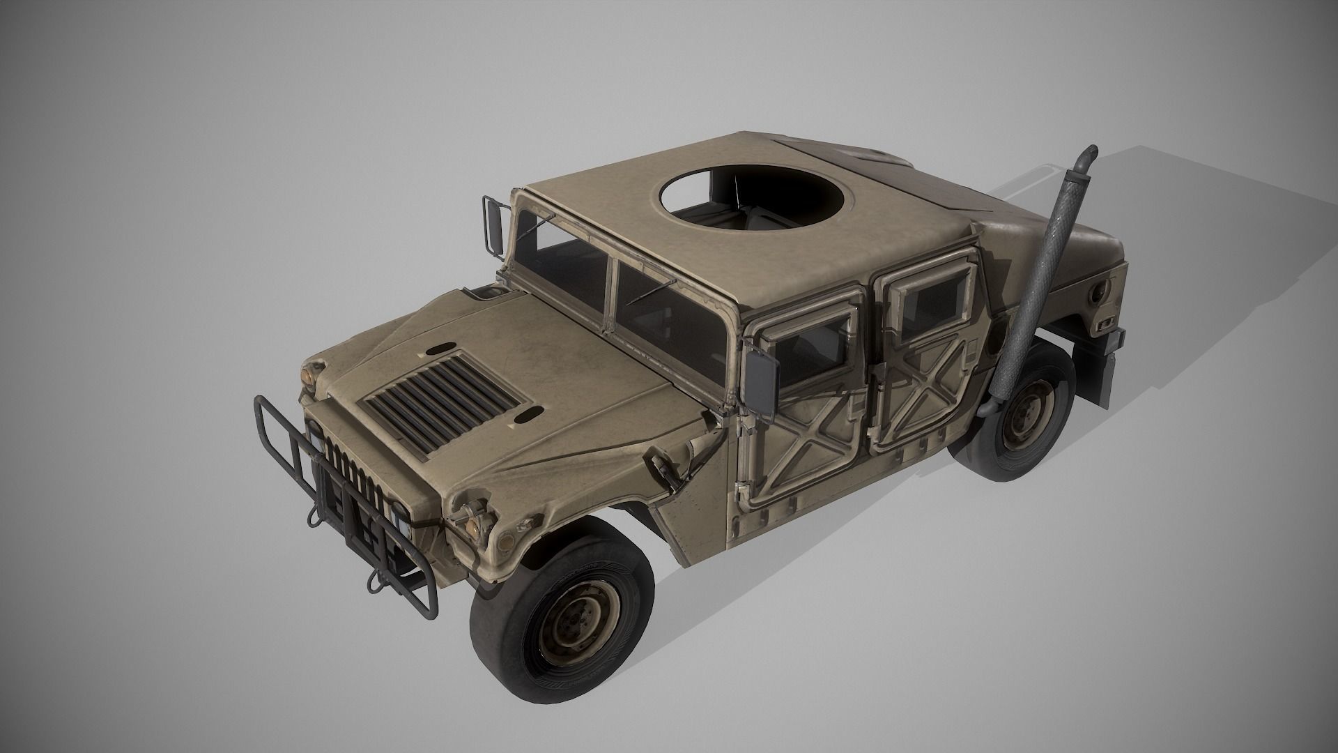 Humvee 3D LowPoly Game Model Low-poly 3D model_9