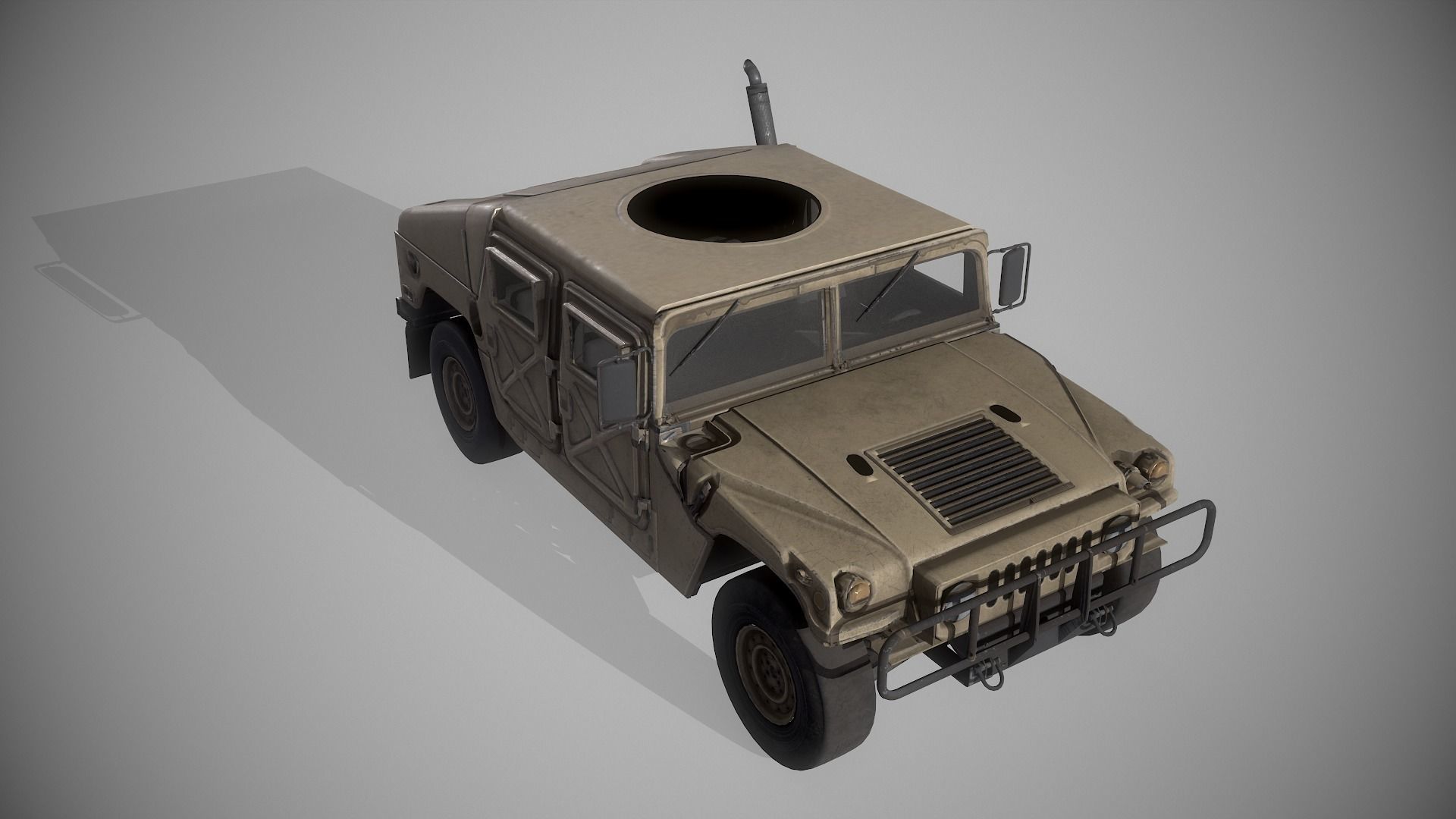 Humvee 3D LowPoly Game Model Low-poly 3D model_8