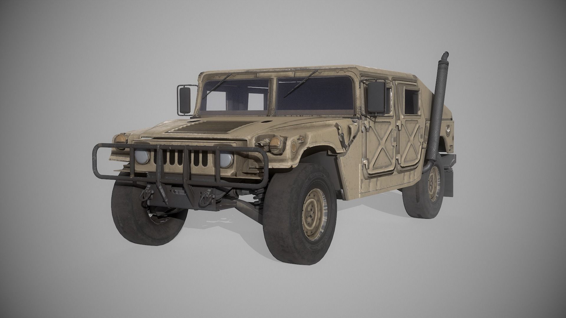 Humvee 3D LowPoly Game Model Low-poly 3D model_1
