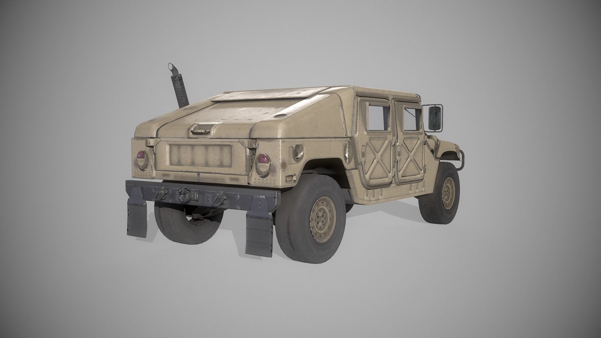 Humvee 3D LowPoly Game Model Low-poly 3D model_5