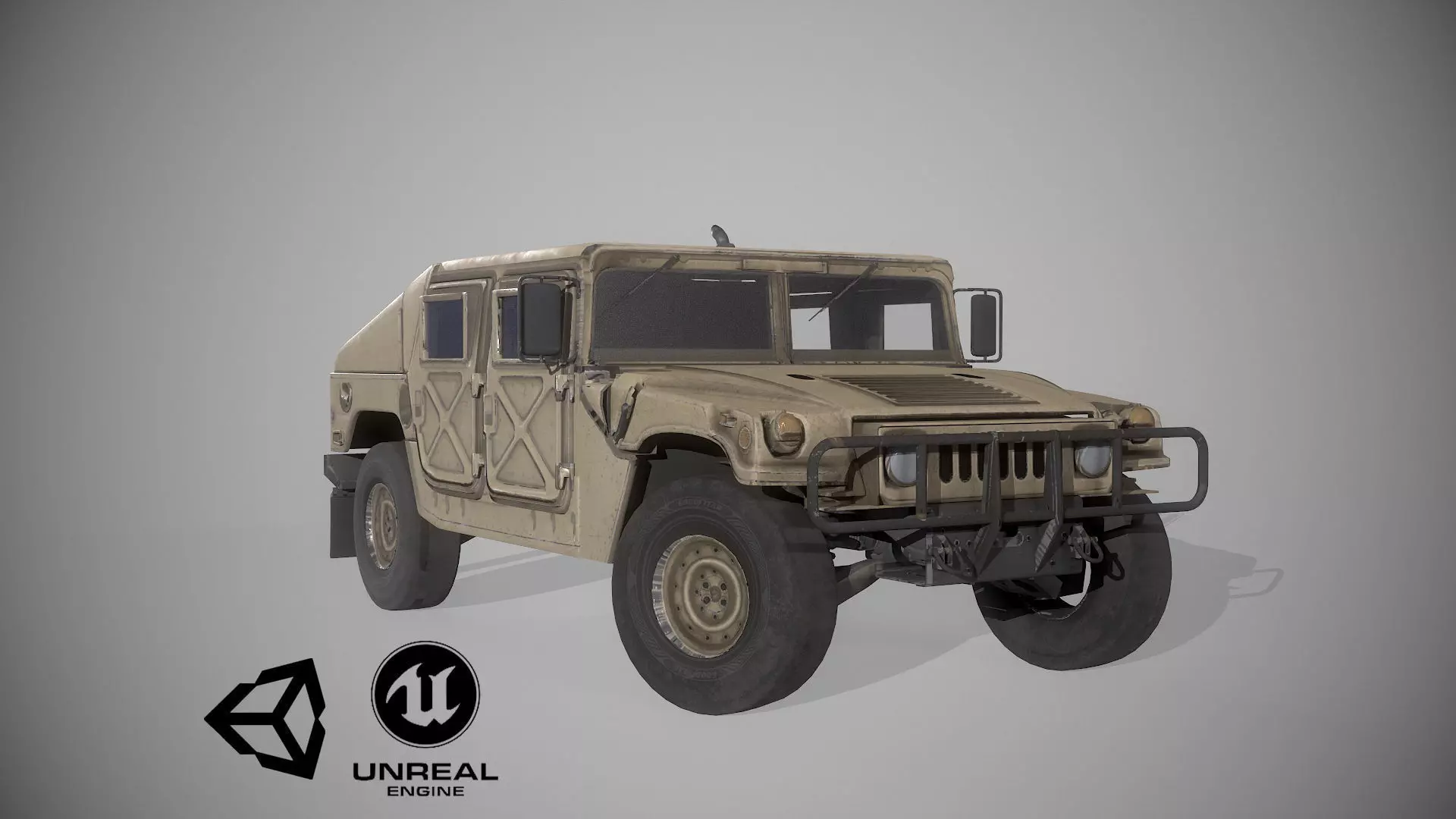 Humvee 3D LowPoly Game Model Low-poly 3D model_0