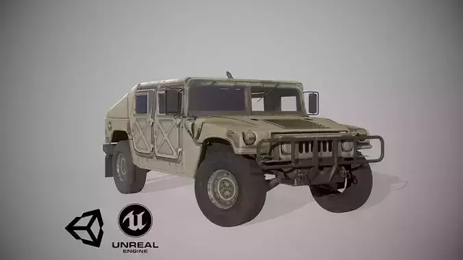 Humvee 3D LowPoly Game Model