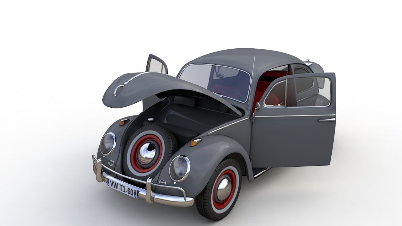 Volkswagen Beetle 1960 3D model_1