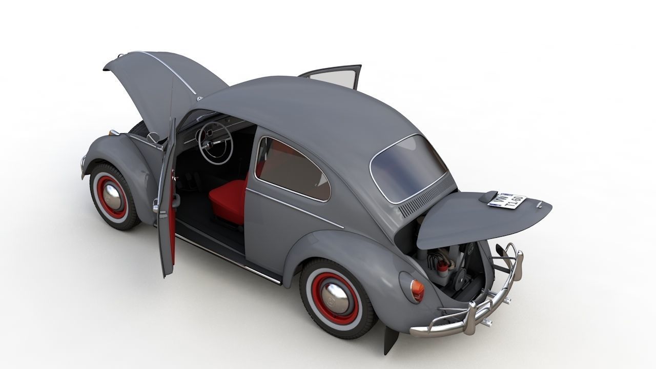 Volkswagen Beetle 1960 3D model_3