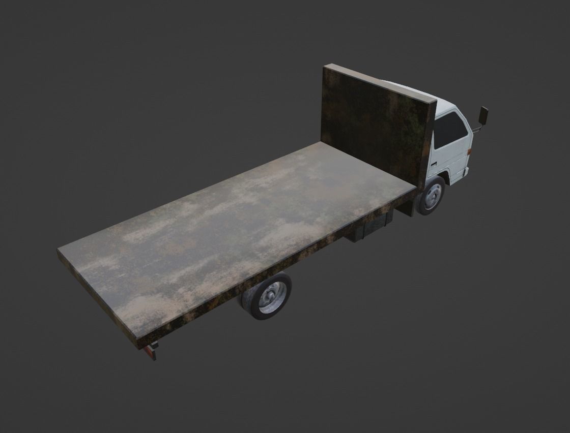 Isuzu ELF Low-poly 3D model_11