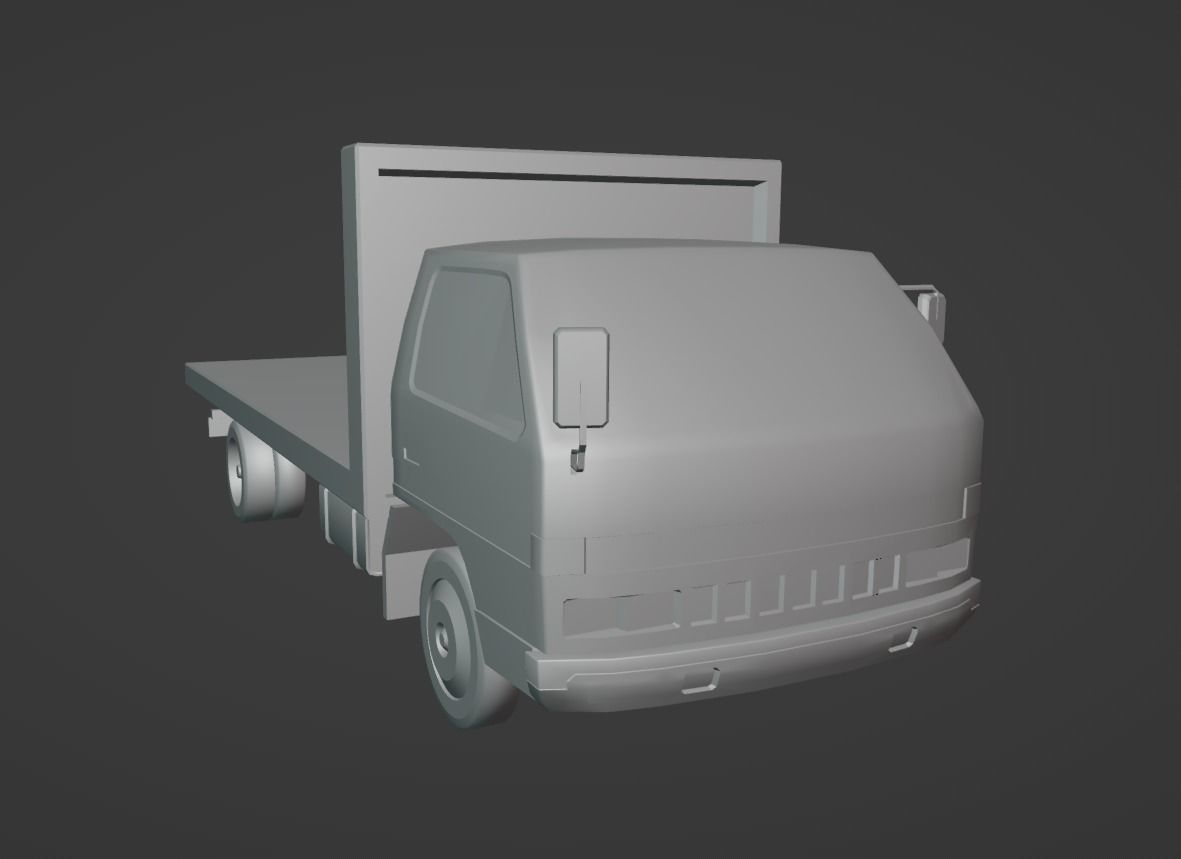 Isuzu ELF Low-poly 3D model_2