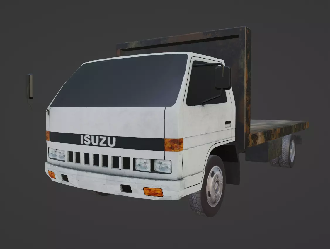 Isuzu ELF Low-poly 3D model_0
