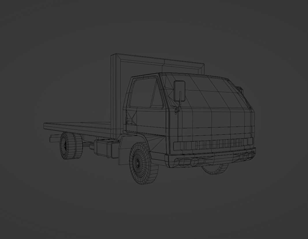 Isuzu ELF Low-poly 3D model_3