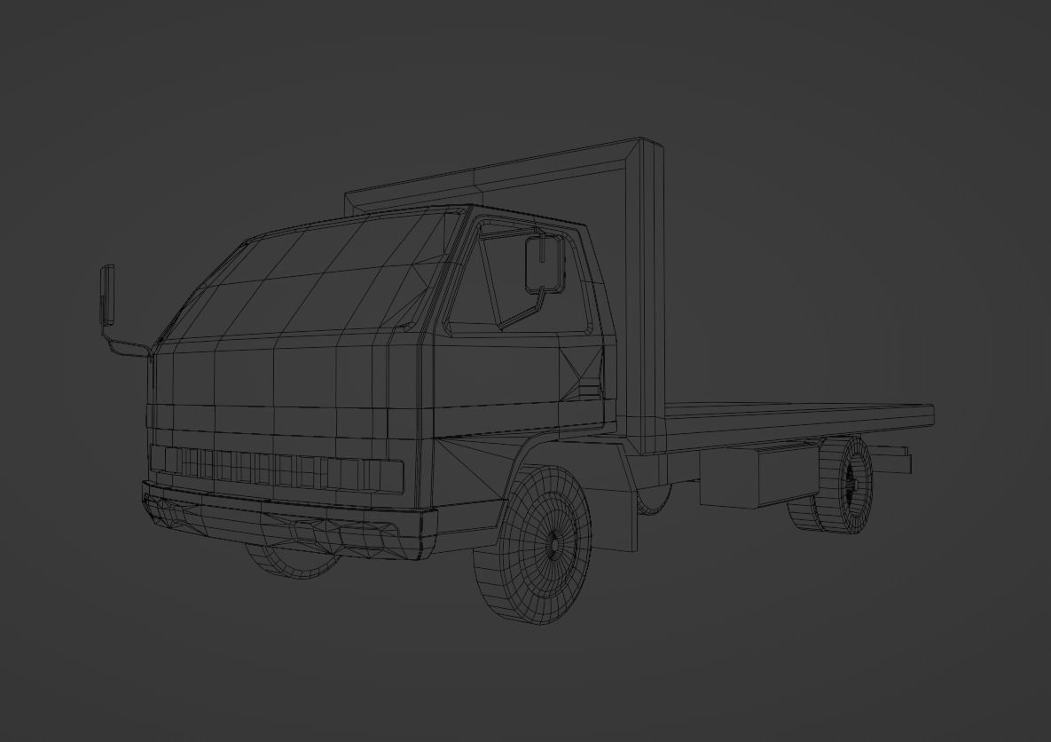 Isuzu ELF Low-poly 3D model_8