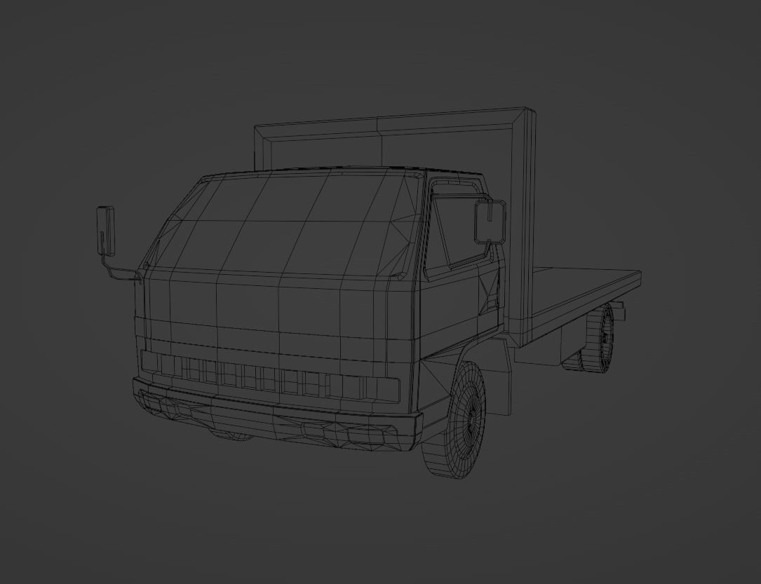 Isuzu ELF Low-poly 3D model_1