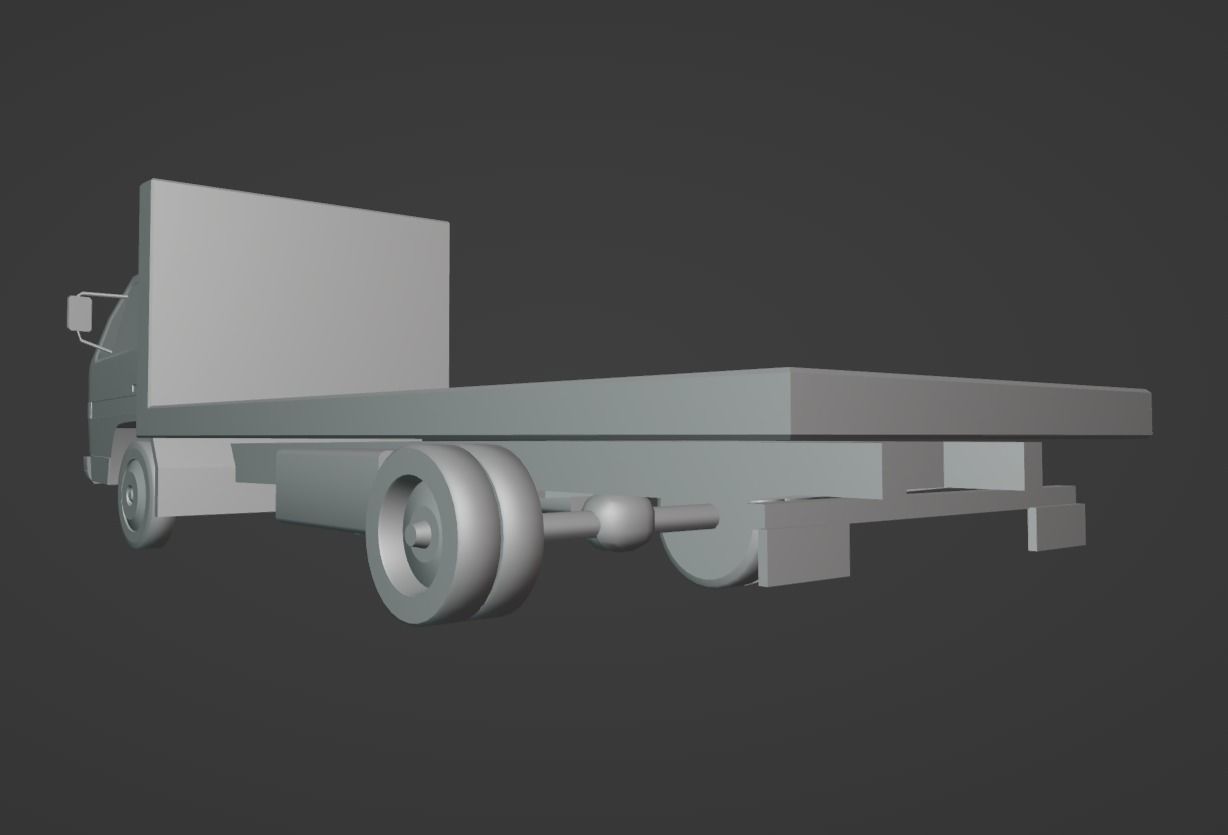 Isuzu ELF Low-poly 3D model_5