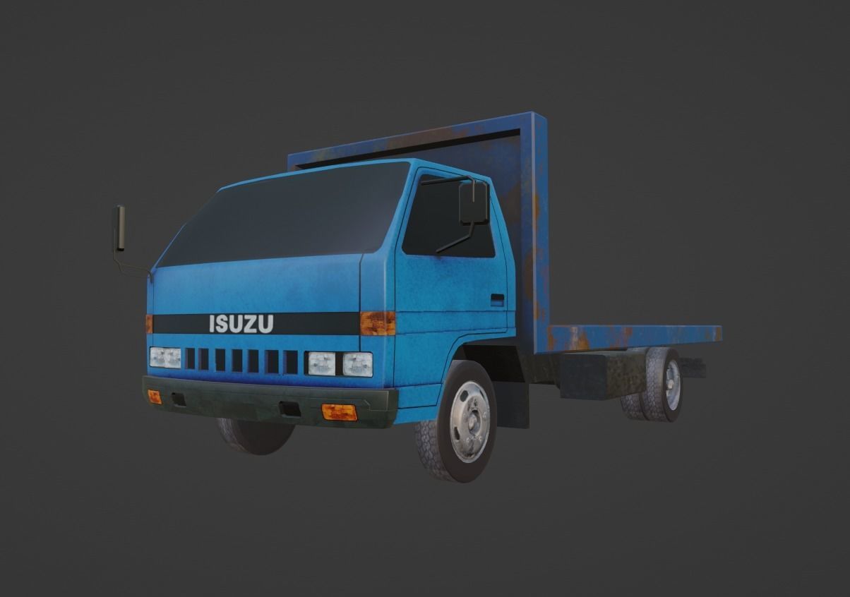 Isuzu ELF Low-poly 3D model_13