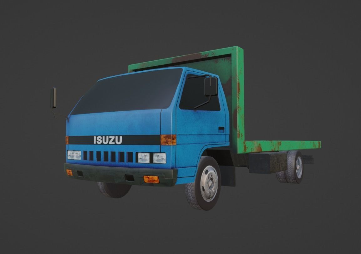 Isuzu ELF Low-poly 3D model_12