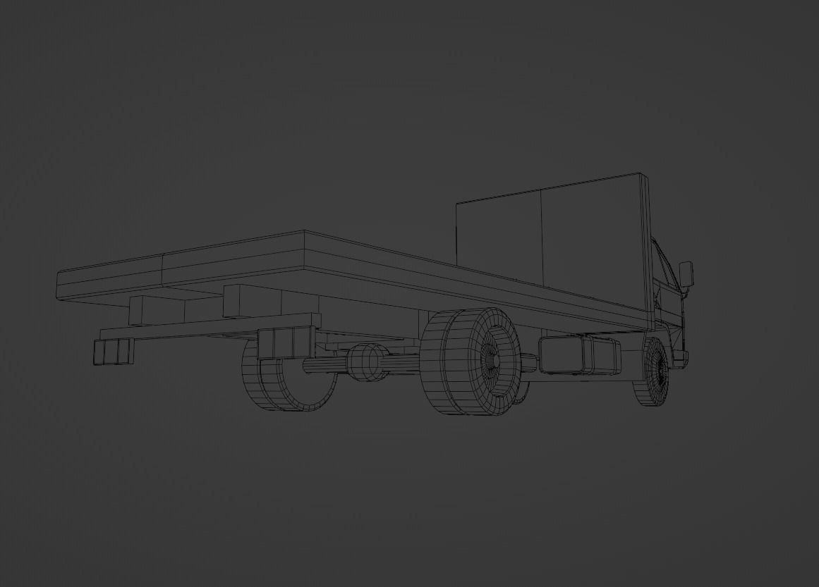 Isuzu ELF Low-poly 3D model_6