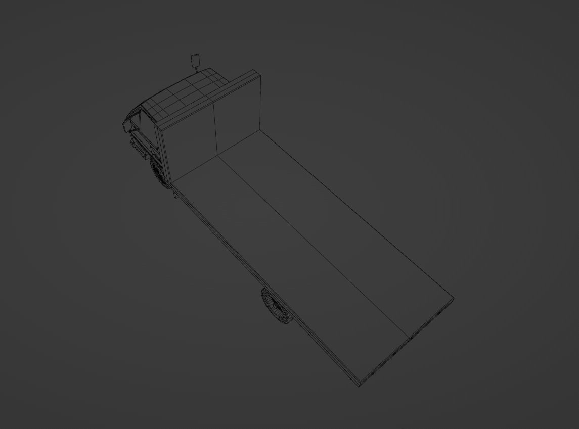 Isuzu ELF Low-poly 3D model_4
