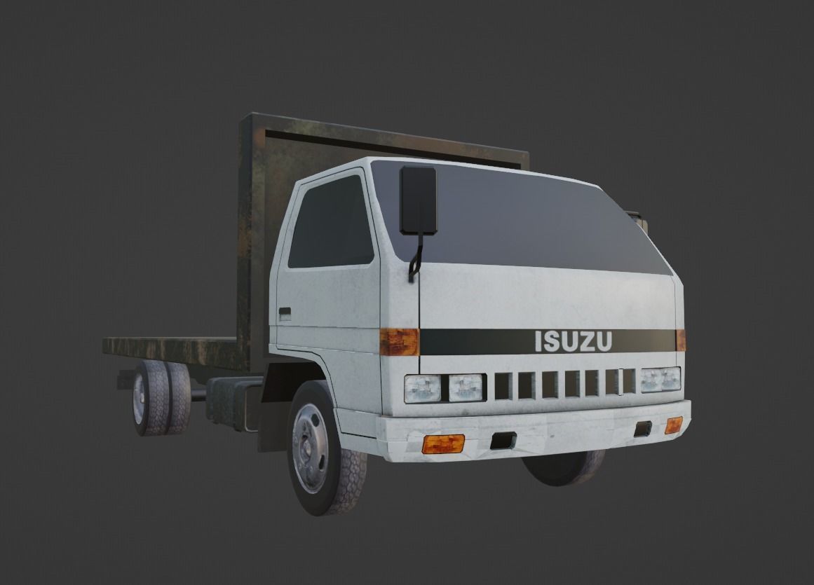 Isuzu ELF Low-poly 3D model_9