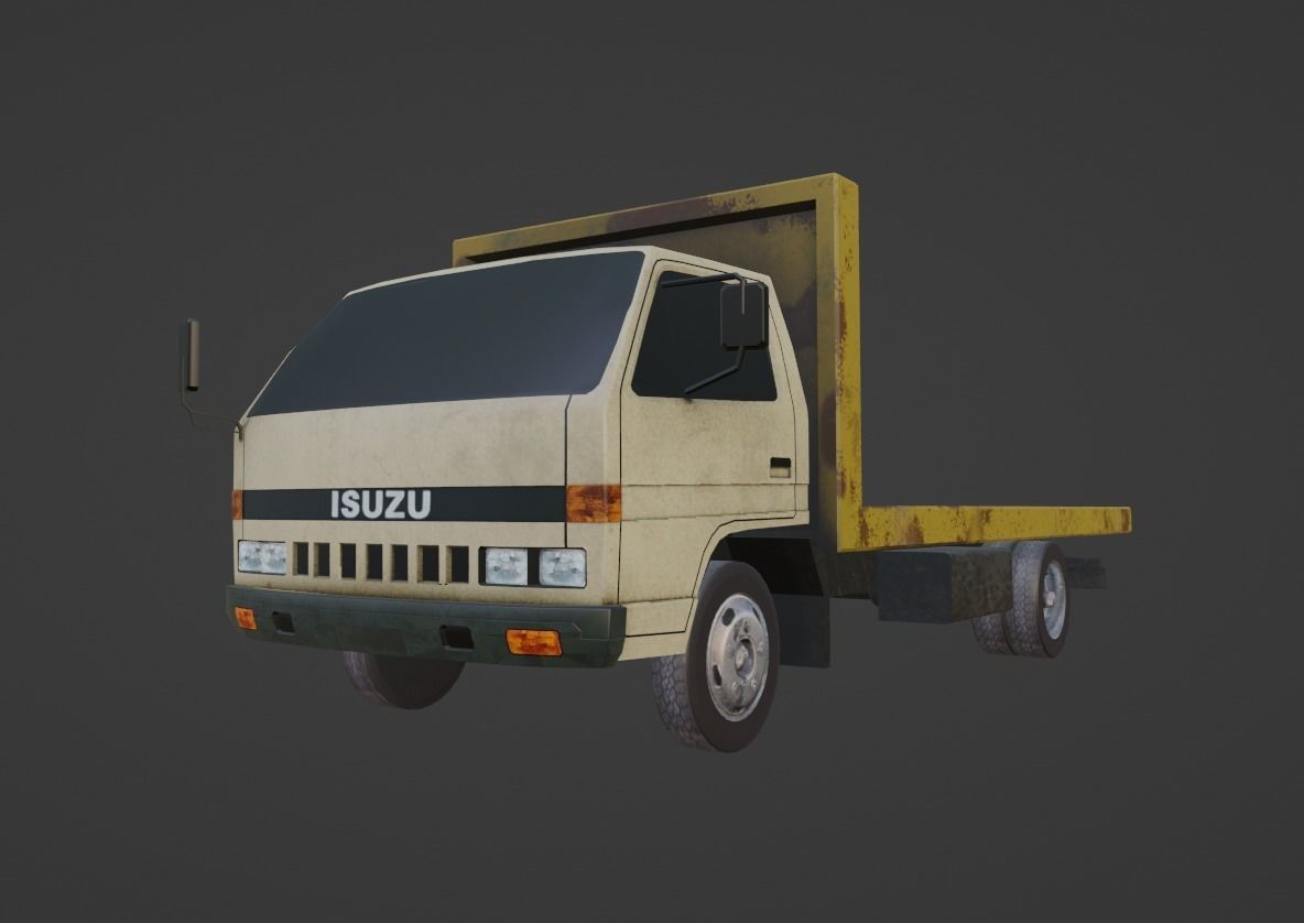 Isuzu ELF Low-poly 3D model_7