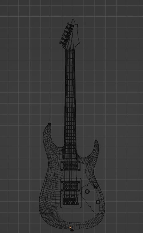 Electric guitar 3D model_6