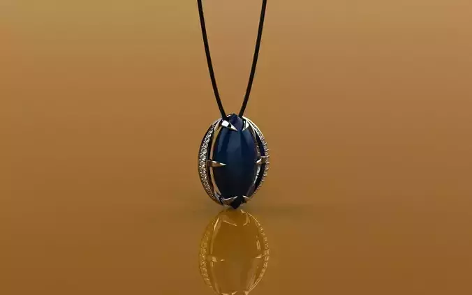 Pendant Fusion Flowers Full - Jewelry 3D - AN-10 3D print model