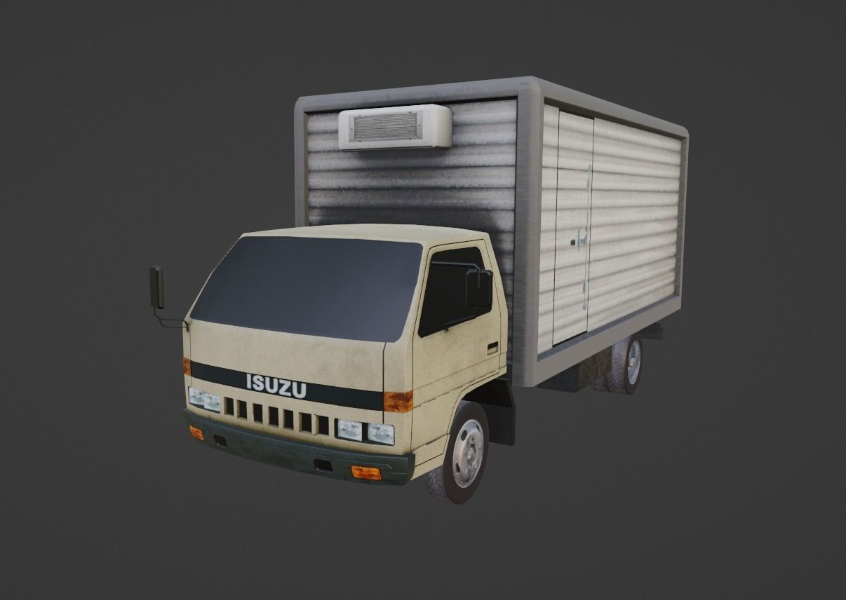 Isuzu ELF Low-poly 3D model_4